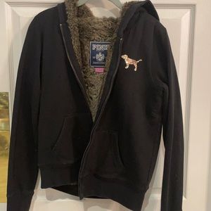 Victoria Secret fur lined hoodie